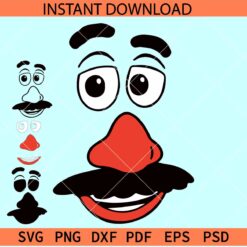 Mr potato layered SVG, Mr Potato Face SVG