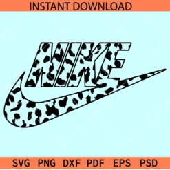 Nike cheetah Prints SVG, Leopard Prints Nike Logo SVG, Nike Animal Prints SVG