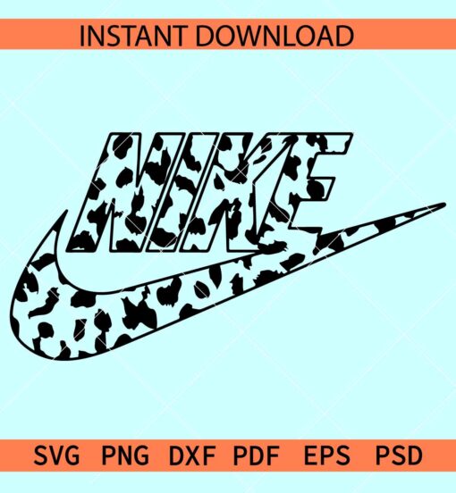 Nike cheetah Prints SVG, Leopard Prints Nike Logo SVG, Nike Animal Prints SVG