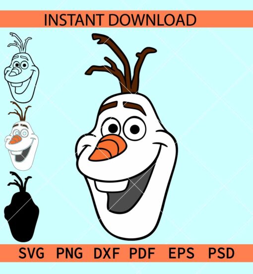 Olaf Layered  Svg, Colored Olaf SVG
