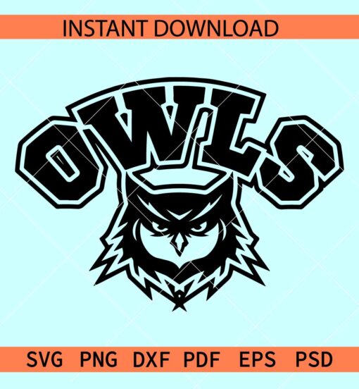 Owls Football SVG, The Owls SVG, Team Owls SVG