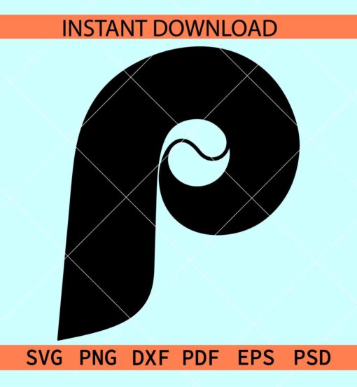 P Logo Phillies SVG, Phillies P Logo SVG, Team Phillies Logo SVG, The Phillies SVG