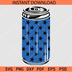 Patriotic Beer Can SVG, Patriotic Pop Can SVG, Freedom Day Pop Can SVG