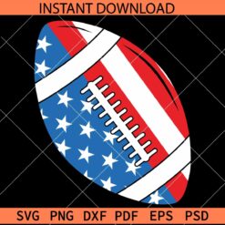 Patriotic Football ball SVG, Freedom Day Football Ball SVG, July 4th Football ball SVG