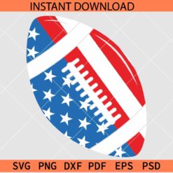 Patriotic Football ball SVG, Freedom Day Football Ball SVG, July 4th Football ball SVG