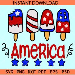 Patriotic ice cream SVG, America Ice cream SVG, USA Flag Ice Cream SVG