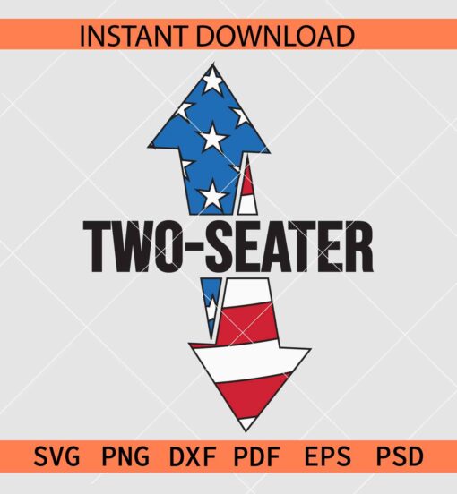 Patriotic two seater SVG, American flag two seater SVG, Freedom Day two Seater SVG
