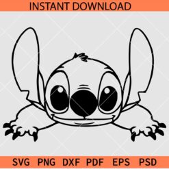 Peeking Stitch SVG, Stitch Sketch SVG, Stitch Coloring Page SVG