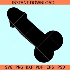 Penis Silhouette SVG, Penis Vector SVG, Male Genitals SVG