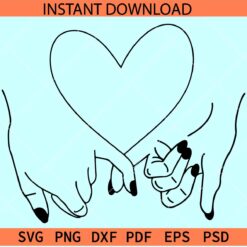 Pinky promise heart symbol SVG, Pinky promise Love symbol SVG, Love Hand SVG