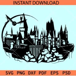 Potter Village Silhouette SVG, Potter Village Vector SVG, Harry Potter Village SVG