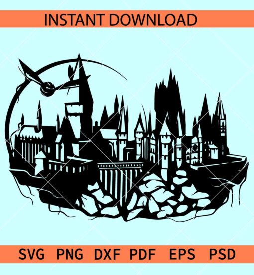 Potter Village Silhouette SVG, Potter Village Vector SVG, Harry Potter Village SVG