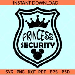 Prince Security Budge SVG, Mickey Mouse Security Budge SVG, Disney Security Budge SVG