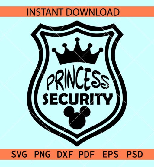 Prince Security Budge SVG, Mickey Mouse Security Budge SVG, Disney Security Budge SVG
