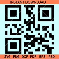 QR Code SVG, QR Bar Code SVG, QR Code Silhouette SVG