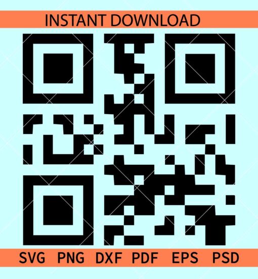 QR Code SVG, QR Bar Code SVG, QR Code Silhouette SVG