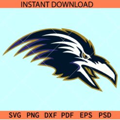 Raven Head SVG, Team Ravens Logo SVG, The ravens Logo SVG