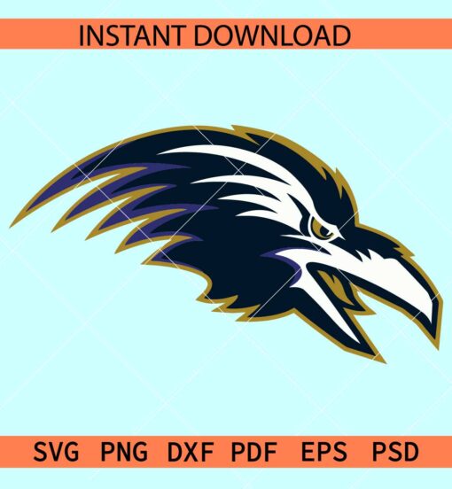 Raven Head SVG, Team Ravens Logo SVG, The ravens Logo SVG