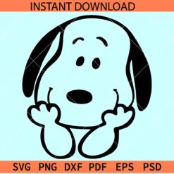 Snoopy Outline SVG, Peanuts Snoopy SVG