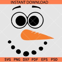 Snowman Face SVG, Snowman Face Stencil SVG, Snowman Face Vector SVG