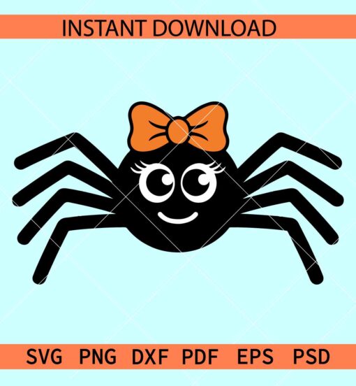 Spider with Bow SVG, Minnie spider SVG, Halloween Spider SVG, Girl Spider SVG