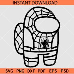 Spiderman Among Us SVG, Among Us Spiderman Sketch SVG