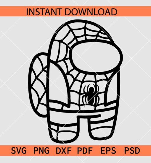 Spiderman Among Us SVG, Among Us Spiderman Sketch SVG