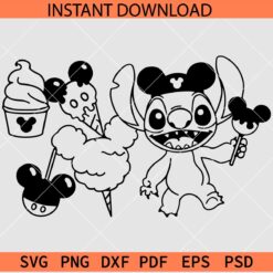 Stitch Disney Snacks SVG, Disneyland Snacks Stitch SVG, Stitch Snacks SVG