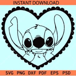 Stitch Inside Heart Symbol SVG, Stitch Inside Love Symbol SVG, Love Stitch SVG