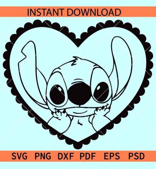Stitch Inside Heart Symbol SVG, Stitch Inside Love Symbol SVG, Love Stitch SVG