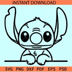 Stitch Peeking SVG, Peeking Stitch Outline SVG