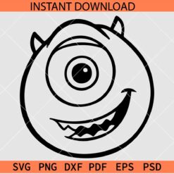 Sully Monster SVG, Monster Eye Sketch SVG