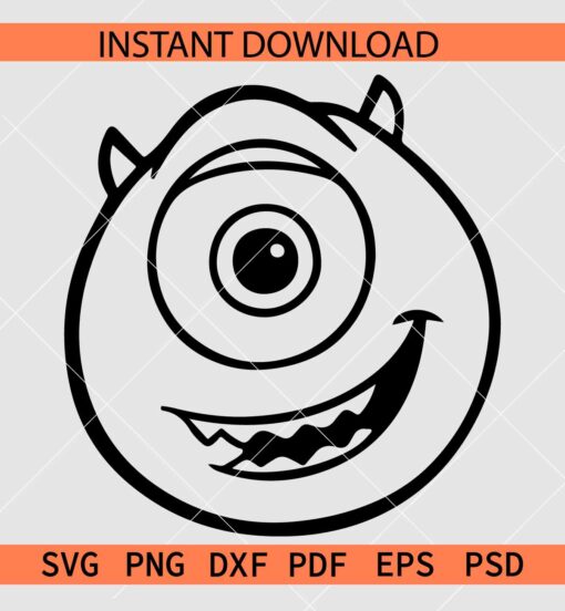 Sully Monster SVG, Monster Eye Sketch SVG
