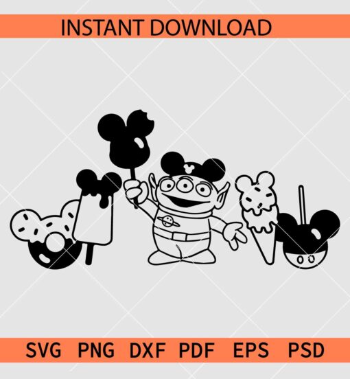 Toy story alien Snacks SVG, Disneyland Toy story Snacks SVG, Alien Snacks SVG