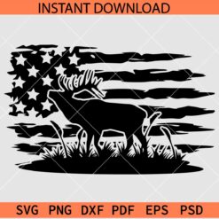 US Moose SVG,  USA Flag with Moose SVG, Moose inside American Flag SVG