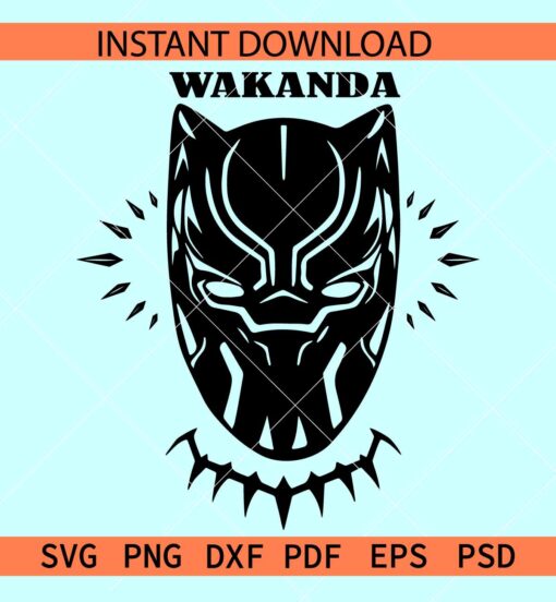 Wakanda mask SVG, Black Panther mask SVG, Black Panther helmet SVG
