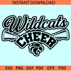 Wildcats cheer svg, Wildcats Megaphone SVG, The Wild Cats SVG