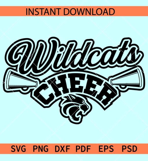 Wildcats cheer svg, Wildcats Megaphone SVG, The Wild Cats SVG