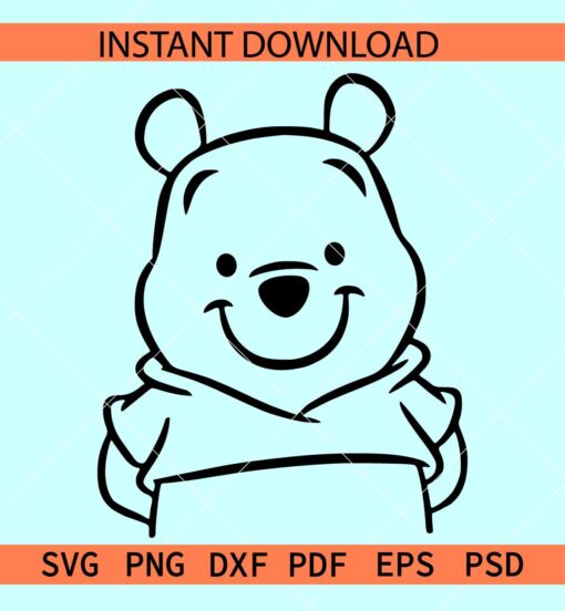 Winnie The Pooh Sketch Svg, Winnie the Pooh Coloring Page SVG, Winnie the Pooh Outline SVG