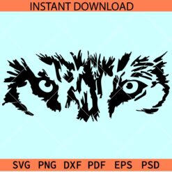 Wolf Eyes SVG, Wolf Face SVG,  Wolf Head Silhouette SVG