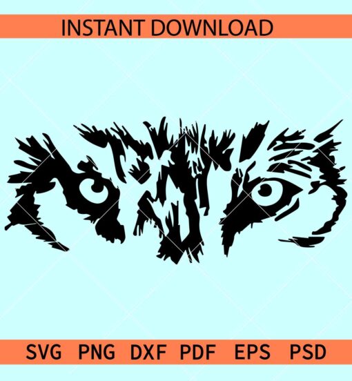 Wolf Eyes SVG, Wolf Face SVG,  Wolf Head Silhouette SVG