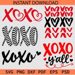 Xoxo Bundle SVG, Valentine Xoxo Bundle SVG, Valentine quote Bundle SVG