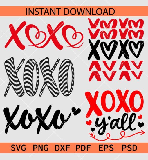 Xoxo Bundle SVG, Valentine Xoxo Bundle SVG, Valentine quote Bundle SVG