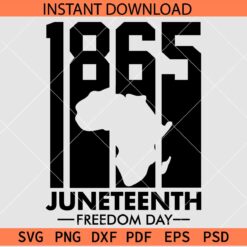 1865 Juneteenth Freedom Day Vector SVG, 1865 Juneteenth Freedom Day Silhouette SVG