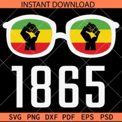1865 Sunglasses SVG, Juneteenth Flag Sunglasses SVG, Juneteenth Fist Sunglasses SVG