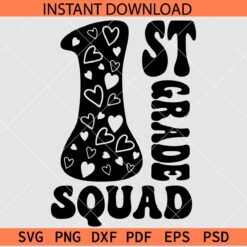 1st Grade Squad SVG, Team 1st SVG, Grade One SVG
