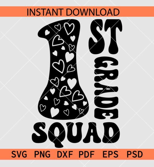 1st Grade Squad SVG, Team 1st SVG, Grade One SVG