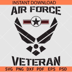 Airforce Veteran Logo SVG, Us Airforce Logo Vector SVG, Airforce Veterans Day SVG