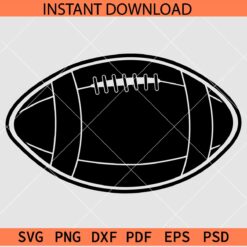 American Football Ball Silhouette SVG, American Football Ball Décor SVG