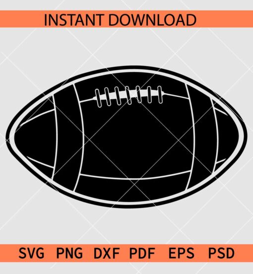 American Football Ball Silhouette SVG, American Football Ball Décor SVG